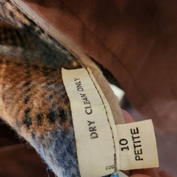 Vintage 1970's brown trench coat belted removable lining size 10 Petite - Picture 8 of 8